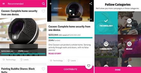 indiegogo app for android