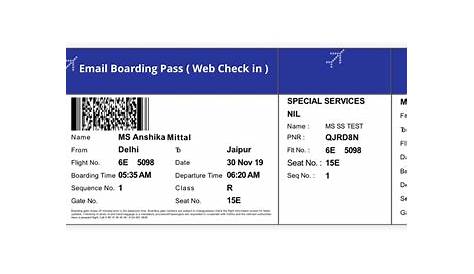 Indigo Airlines Flight Ticket Printout Fake United And Travelling