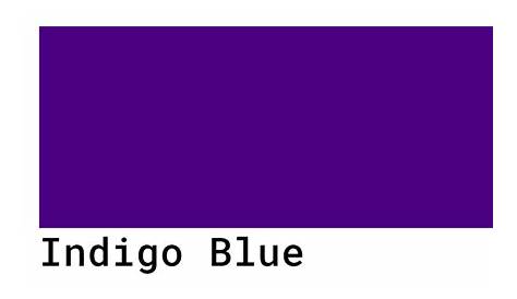 Indigo Blue Colour BLUE, INDIGO , Color Swatch,