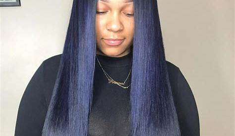 Indigo Blue Hair Weave Nightfall , , Color