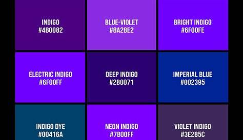 Indigo Color Hex Code Blue s The , RGB And CMYK Values