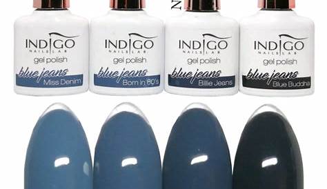 Indigo Nails "Blue Jeans" Collection swatches of all 4