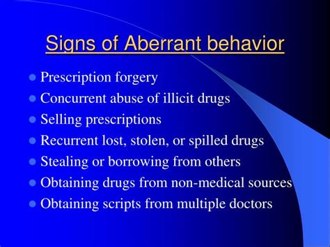indirect measures of aberrant behavior