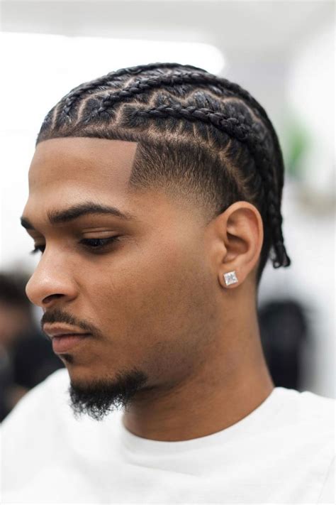 Individual Braids Men With Fade