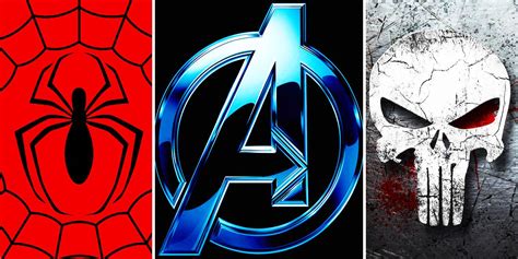 individual marvel superhero logos