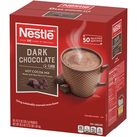 individual packets of hot chocolate mix
