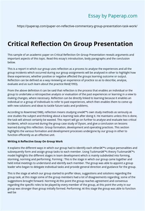 individual presentation examples