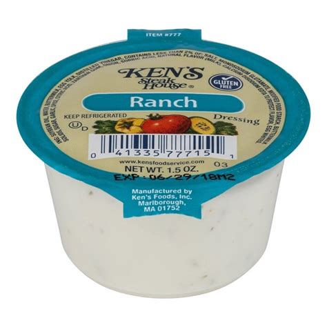 Individual Ranch Dressing Cups