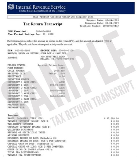 individual tax transcript online
