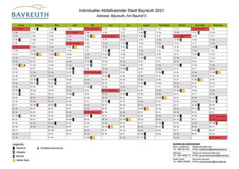 individueller abfallkalender stadt bayreuth