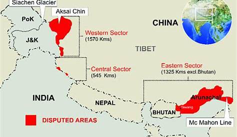 India/China/Pakistan Border Regions and current border disputes - 2020