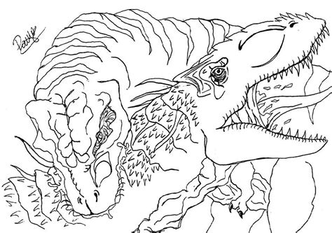 indominus rex vs t rex coloring pictures