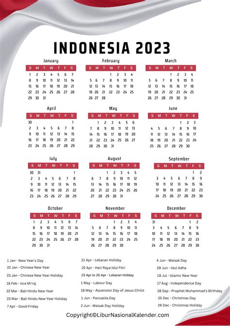 indonesia 2023 public holidays