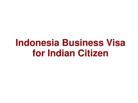 indonesia business visa for indian