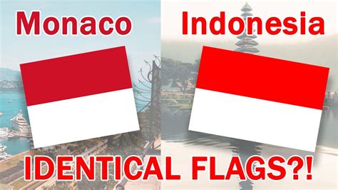 indonesia flag and monaco flag