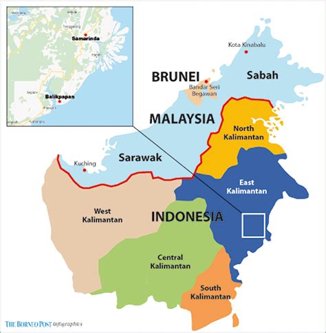 indonesia new capital borneo map
