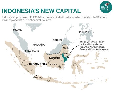 indonesia new capital location map