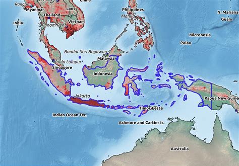 indonesia square miles per island