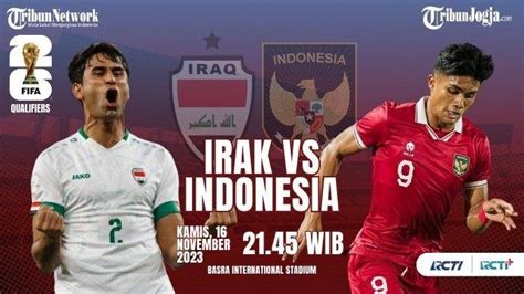 indonesia vs irak live di mana