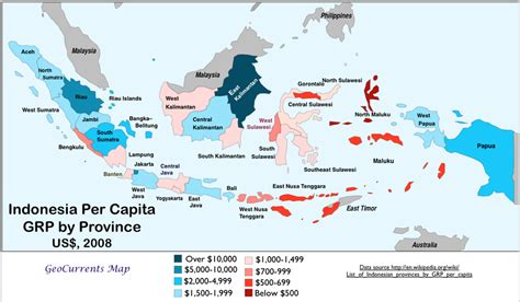 indonesian provinces by gdp per capita
