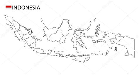 indonesie kaart wit