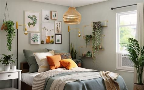 Indoor plants in bedroom