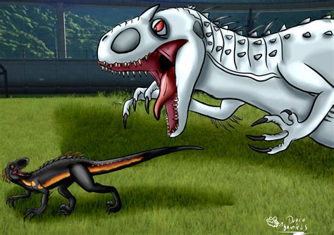 indoraptor vs indominus rex animation