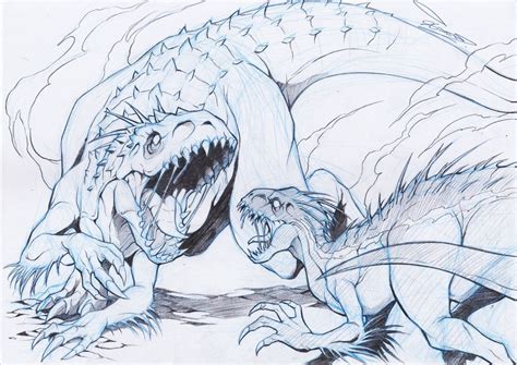 indoraptor vs indominus rex coloring pages