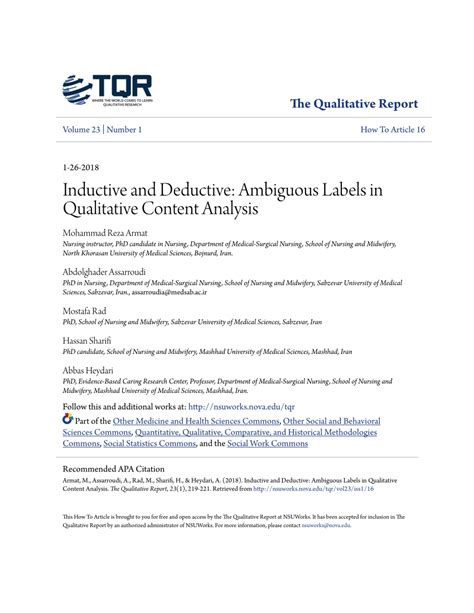 inductive and deductive ambiguous labels in qualitative content analysis
