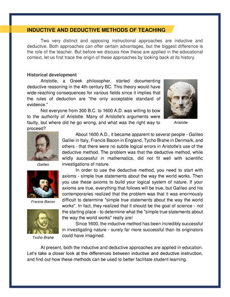 inductive and deductive method of teaching by aristotle