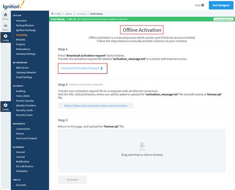 Inductive Automation Offline Activation