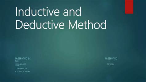 inductive method and deductive method