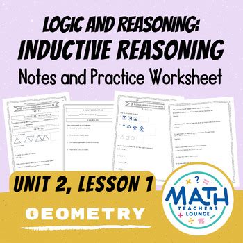 Inductive Reasoning Math Worksheet Pdf