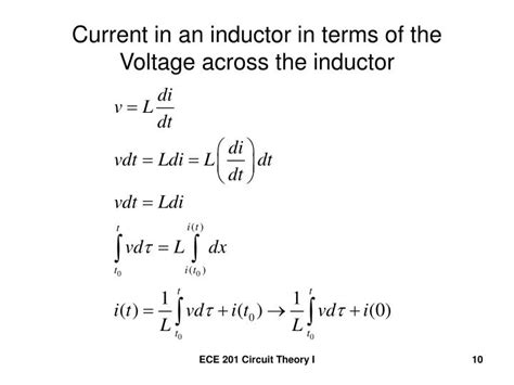 Inductor Formula Voltage