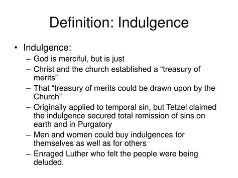 indulgence meaning in history