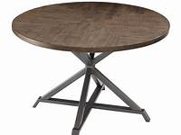 Homelegance Fideo 45" Round Industrial Style Dining Table, Pine