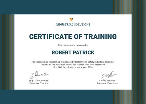Hyatt Regency Training Certificate