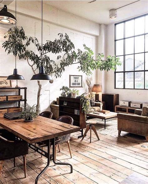 What's Hot On Pinterest Industrial Living Room