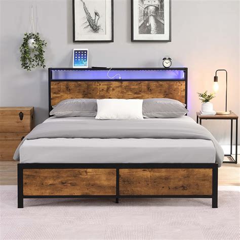 industrial queen bed frame
