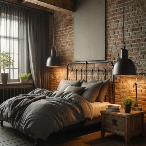 Bold Industrial Meets Rustic Bedroom Decor DigsDigs