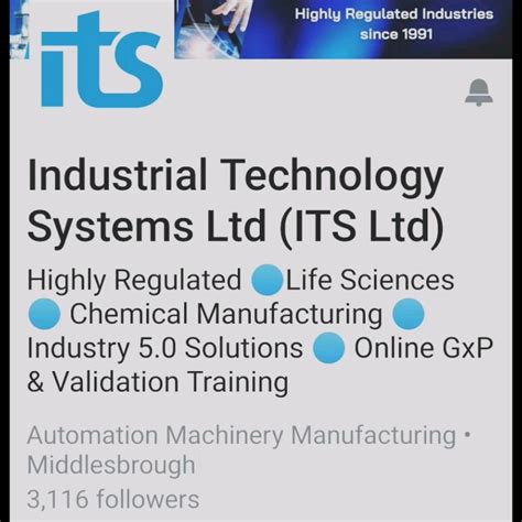 industrial technology systems ltd its ltd