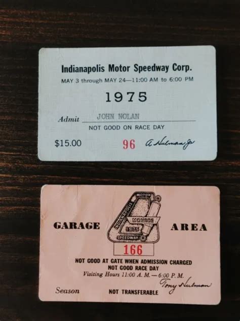 indy 500 garage pass