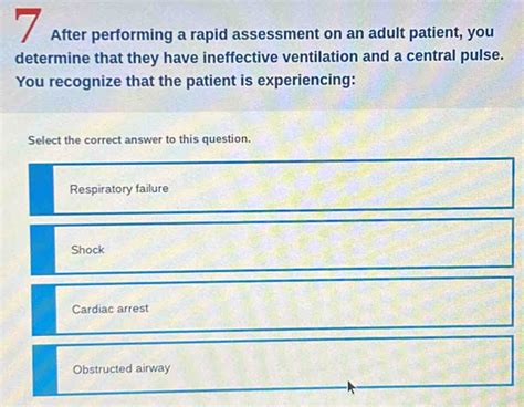 ineffective ventilation and a central pulse