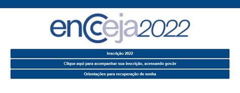 inep página do participante encceja 2022