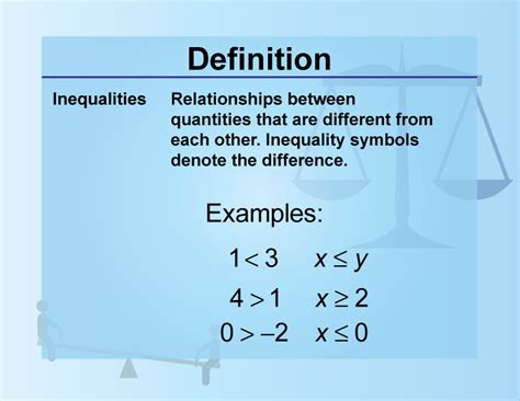 inequality definition and examples math