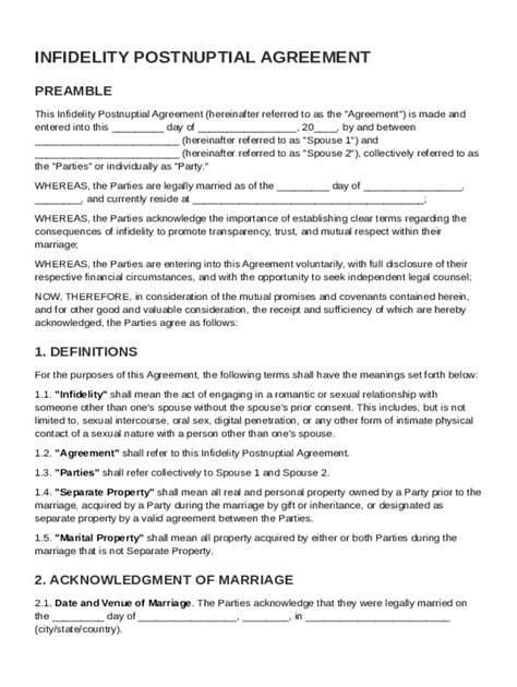 Postnuptial Agreement (2022)