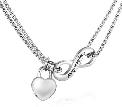 infinity heart cremation jewelry