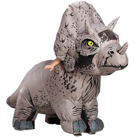 Massive Inflatable Triceratops Dinosaur Costume The Green Head