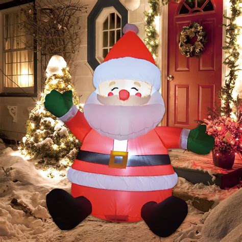 inflatable light up santa