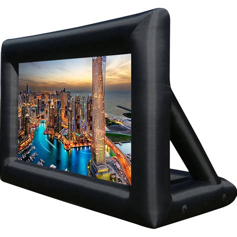 inflatable projection screen with projector